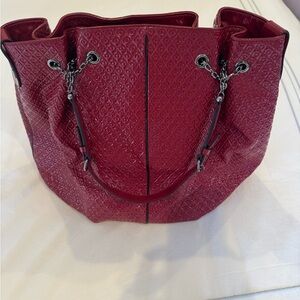 Tod's Elegant Red Textured Tote